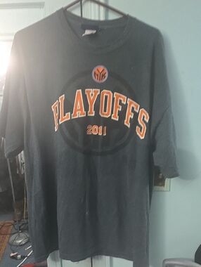 Playoffs 2011 Graphic Mens T-Shirt - Black with Orange